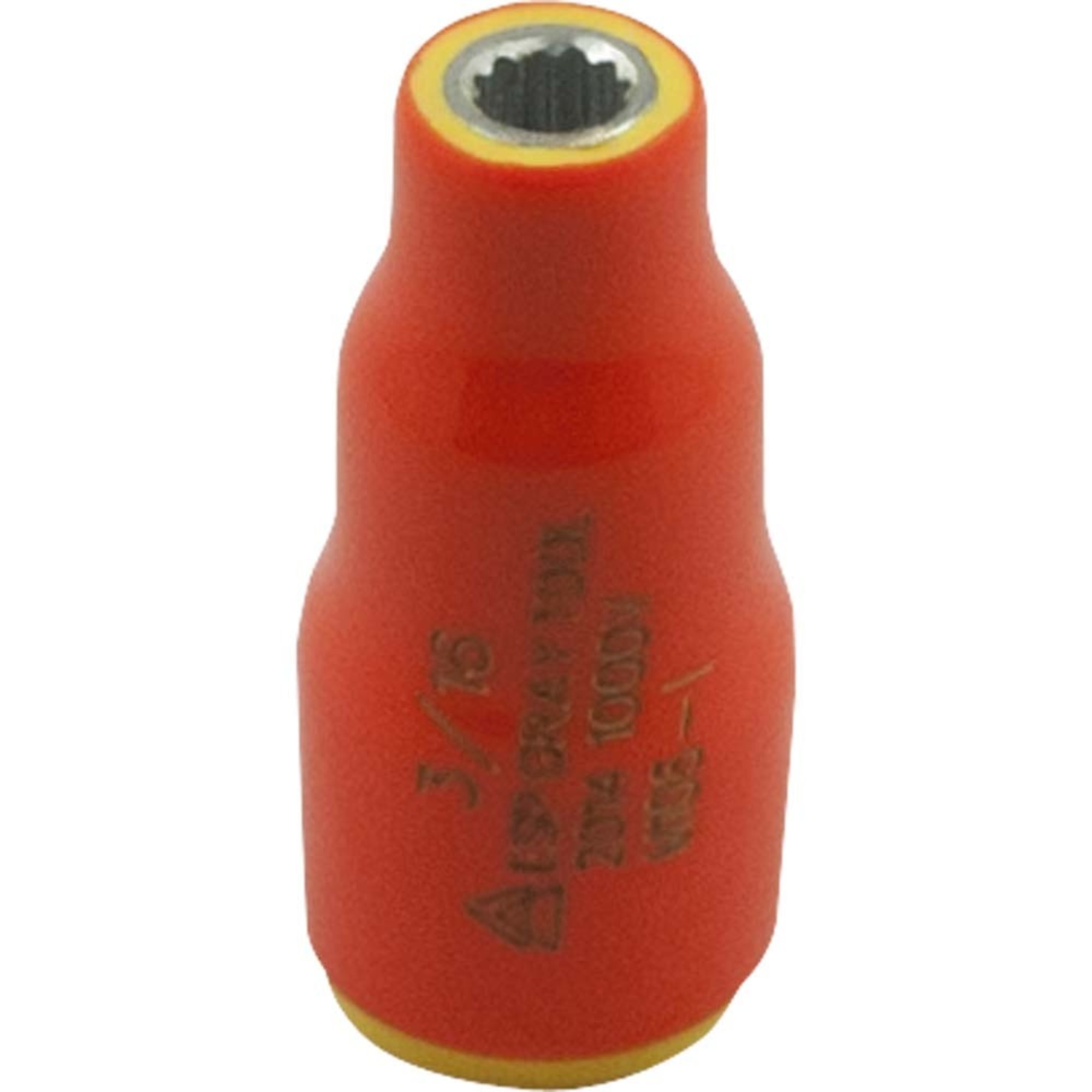 Gray Tools, 3/16in. X 1/4in. Drive Socket 1000V Insulated, Socket Size 3/16 in, Drive Size 1/4 in, Model# V106-I